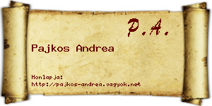 Pajkos Andrea névjegykártya
